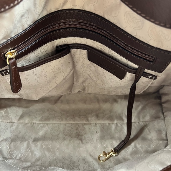 MICHAEL KORS HAMILTON LARGE HAMILTON WOVEN LEATHER LUGGAGE BROWN TOTE BAG NWT - Picture 10 of 12